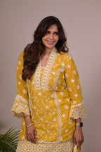 Mastard Yellow V Neckline