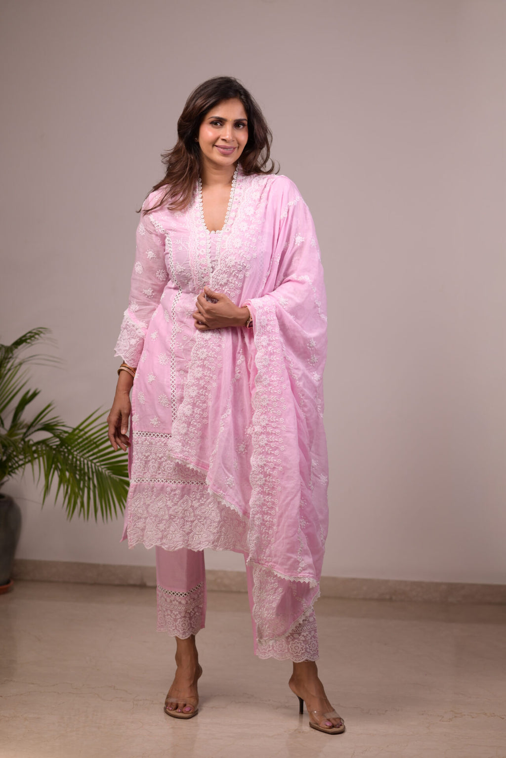 Baby Pink V-Necline