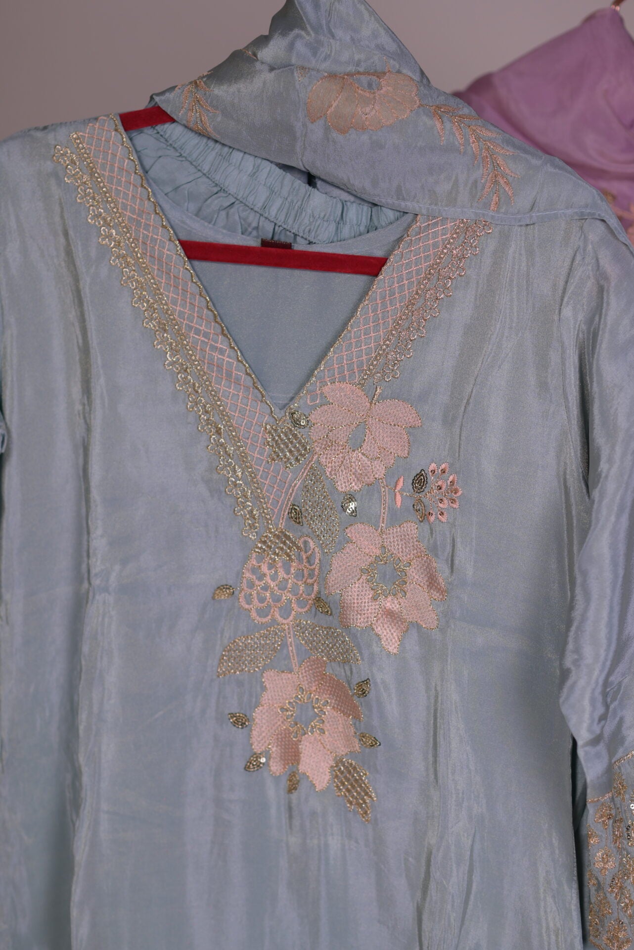 Zari Metallic blue