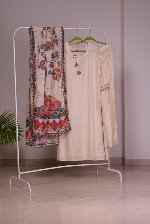 Cream Rajwadi Suit