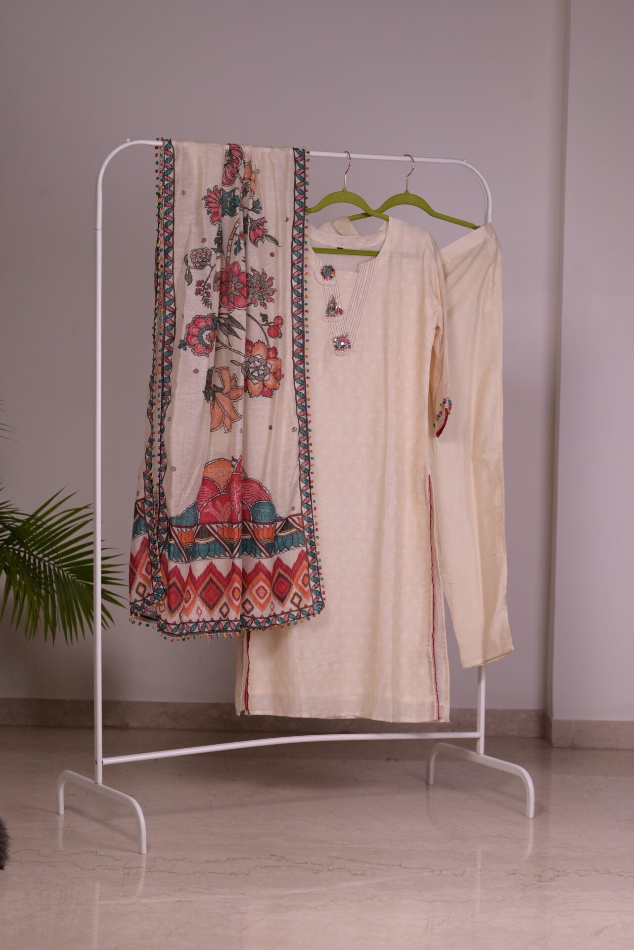 Cream Rajwadi Suit