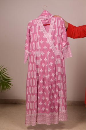 onion pink overlape neckline