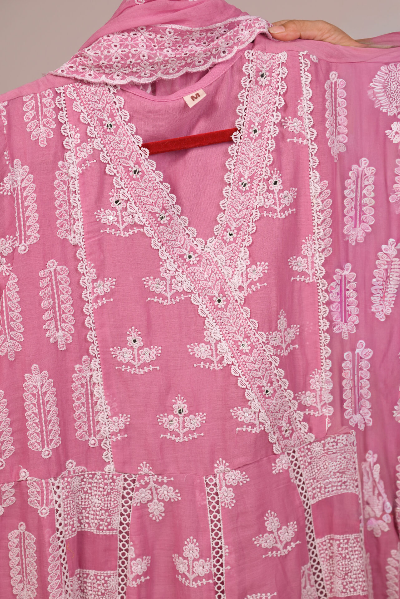 onion pink overlape neckline