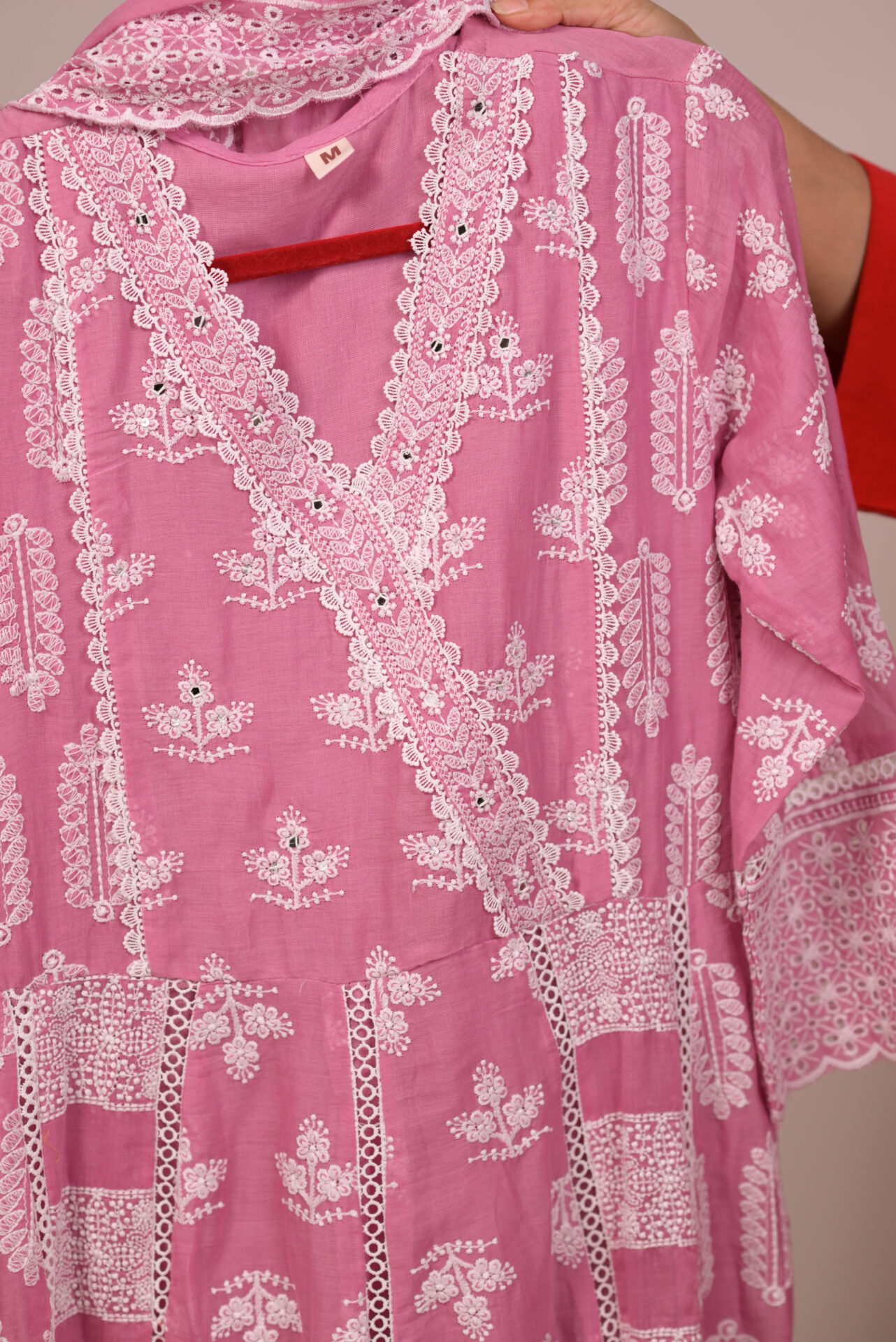 onion pink overlape neckline