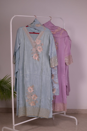 Ethnic Wear zari metallic blue